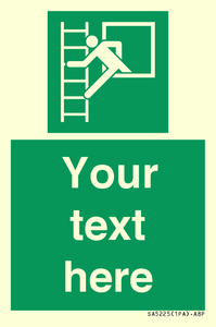 Custom Emergency Escape Ladder Sign